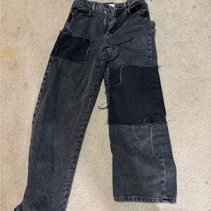 Garage Women's Black Patchwork Flare Jeans